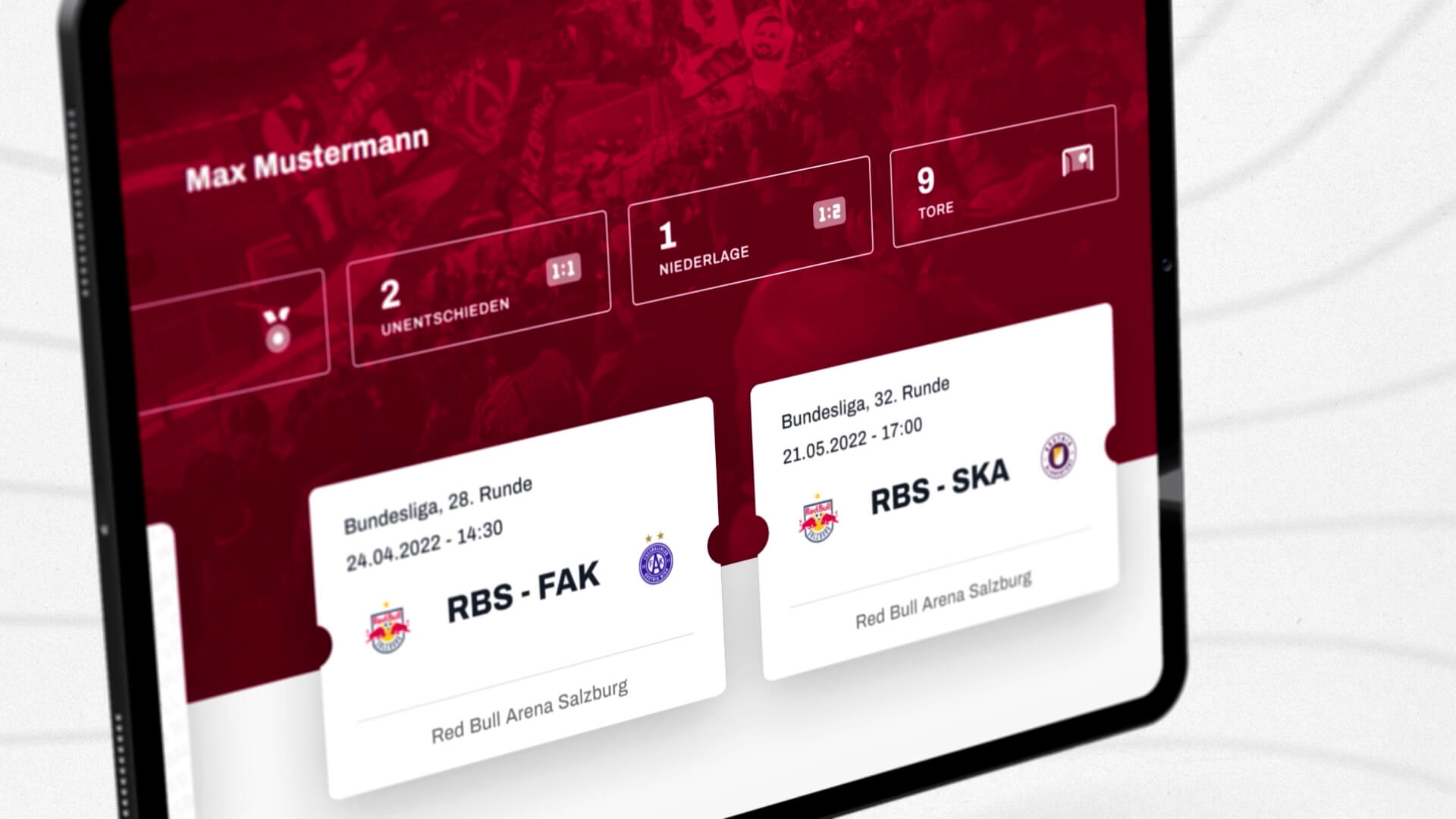 Screenshot aus Red Bull Salzburg Web Relaunch